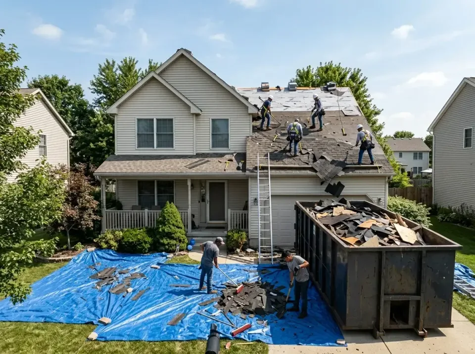 roof-replacement-debris-remova-004 — frequently asked questions, Cheapest Dumpster Rentals in Eagle Point, AL